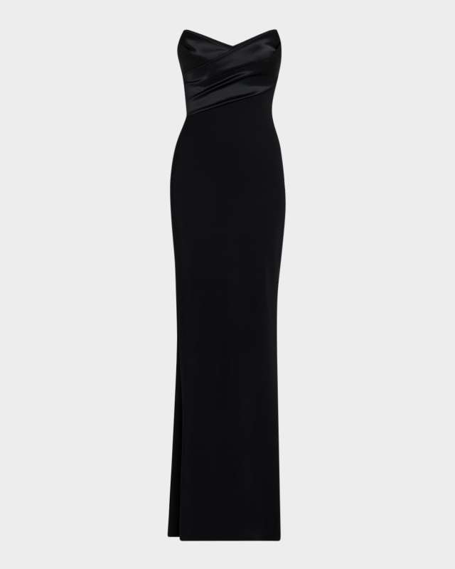 Bairei Strapless Jersey Column Gown